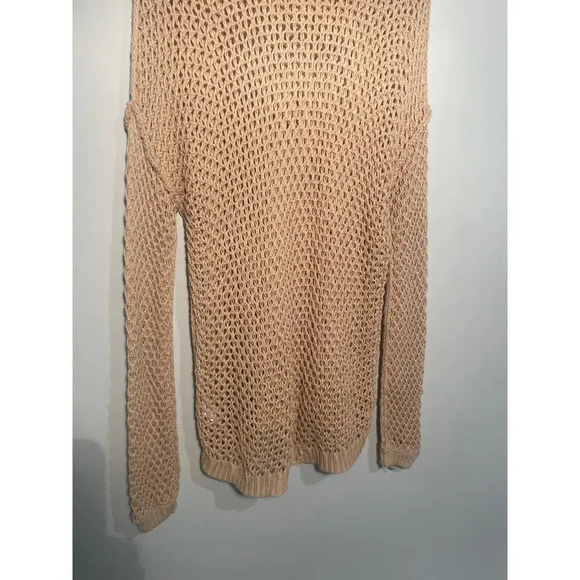 Free People Tan Open‎ Knit Slouchy Sweater - Picture 8 of 10